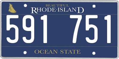 RI license plate 591751