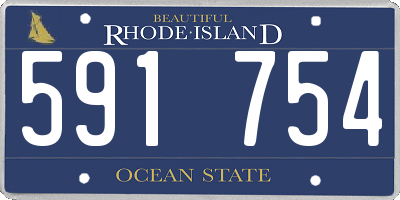 RI license plate 591754