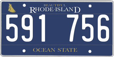 RI license plate 591756