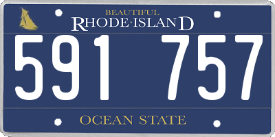 RI license plate 591757