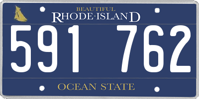 RI license plate 591762
