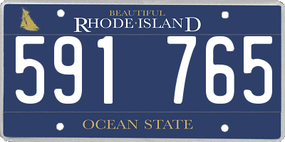 RI license plate 591765