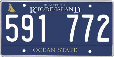 RI license plate 591772