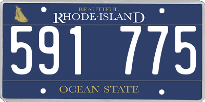 RI license plate 591775