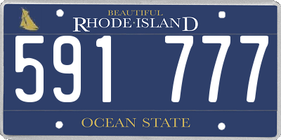 RI license plate 591777