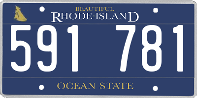 RI license plate 591781