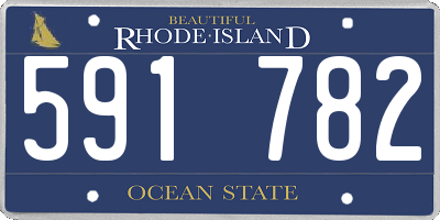RI license plate 591782