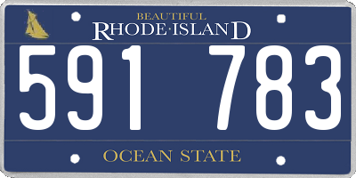 RI license plate 591783