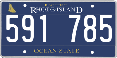 RI license plate 591785