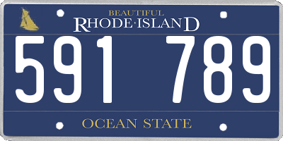 RI license plate 591789