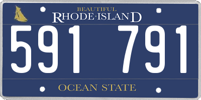 RI license plate 591791