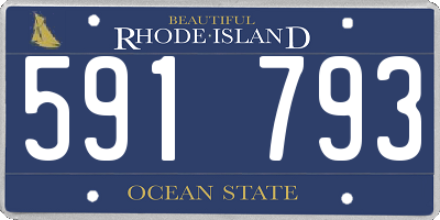RI license plate 591793