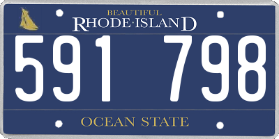 RI license plate 591798