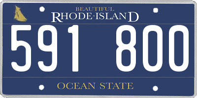 RI license plate 591800
