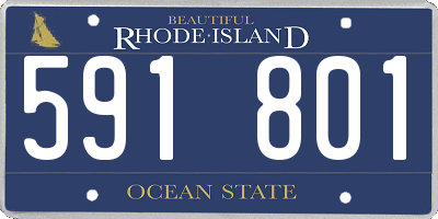 RI license plate 591801