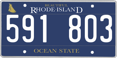 RI license plate 591803