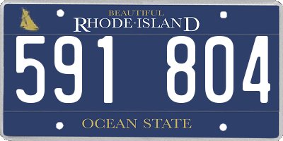 RI license plate 591804