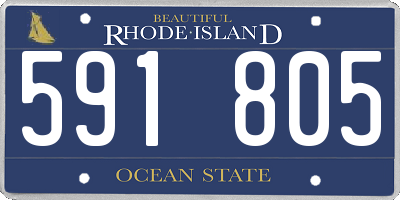 RI license plate 591805