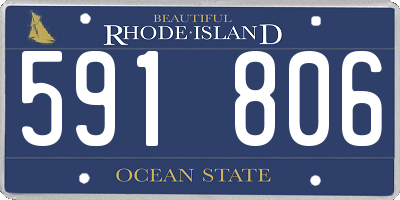 RI license plate 591806