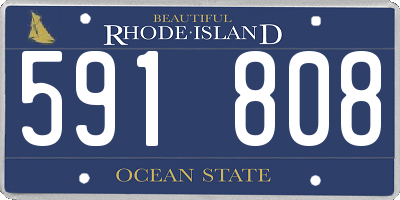 RI license plate 591808