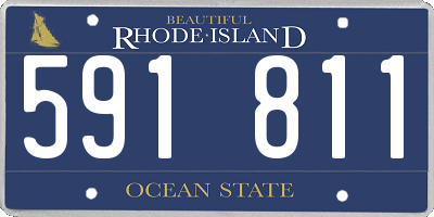 RI license plate 591811