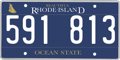 RI license plate 591813