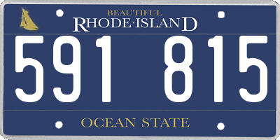 RI license plate 591815