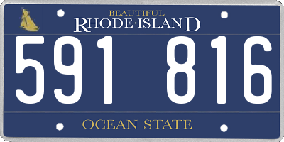 RI license plate 591816