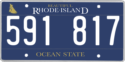 RI license plate 591817