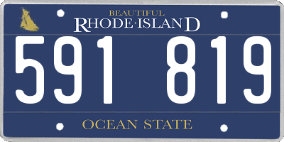 RI license plate 591819