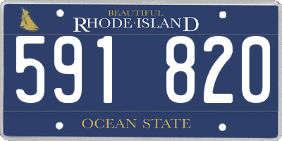 RI license plate 591820