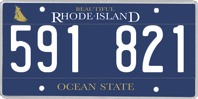 RI license plate 591821