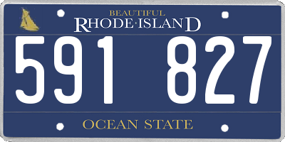 RI license plate 591827