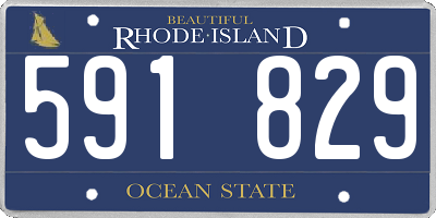 RI license plate 591829