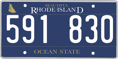 RI license plate 591830