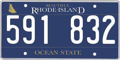 RI license plate 591832