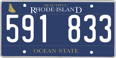 RI license plate 591833