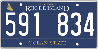 RI license plate 591834