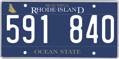 RI license plate 591840