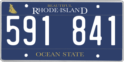 RI license plate 591841