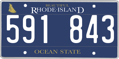 RI license plate 591843