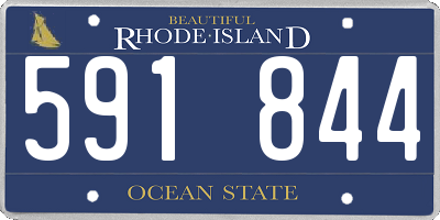 RI license plate 591844