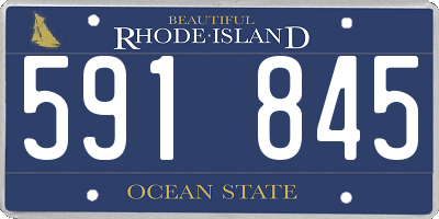 RI license plate 591845