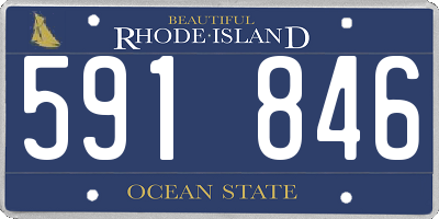 RI license plate 591846