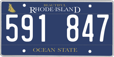 RI license plate 591847