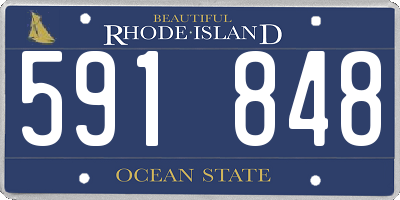 RI license plate 591848