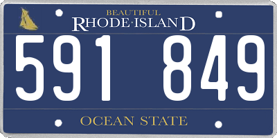 RI license plate 591849