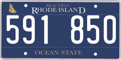 RI license plate 591850