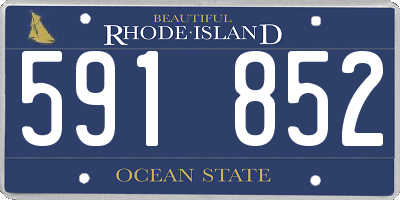 RI license plate 591852