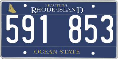 RI license plate 591853